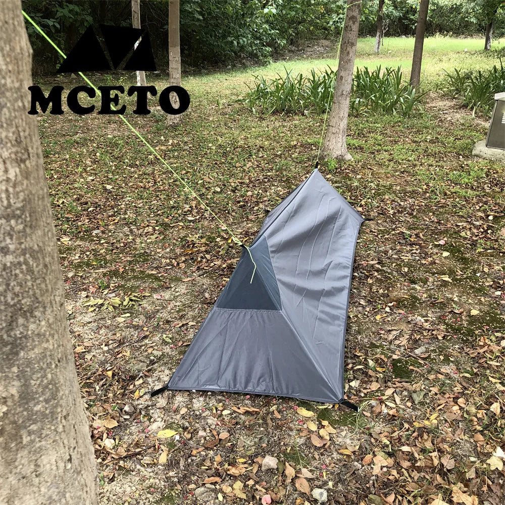 Ultralight Backpacking Tent 1 Person Outdoor Single Man 3 Season Rodless Camping Tent with 210D Oxford Cloth Professional Design