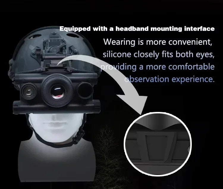 Night Vision Goggles with Head Mounted 4K Infrared Night Vision Binoculars Rechargeable Battery Tactical Z9157 for Hunting