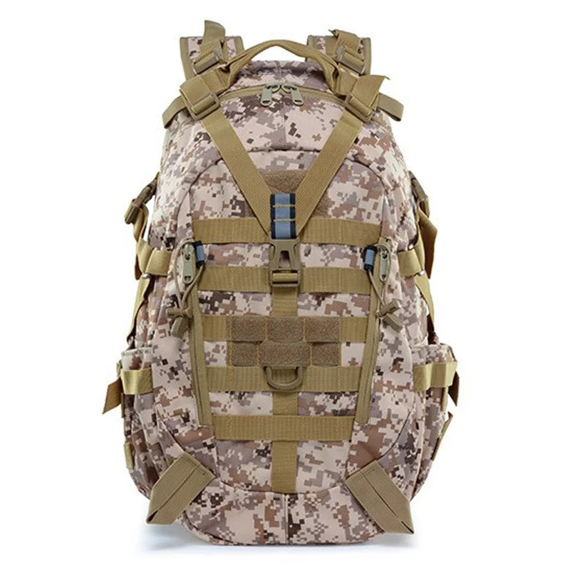 40L Tactical Backpack for Men Camping Hiking Backpacks Reflective Outdoor Travel Bags Survival Molle Climbing Rucksack Bag