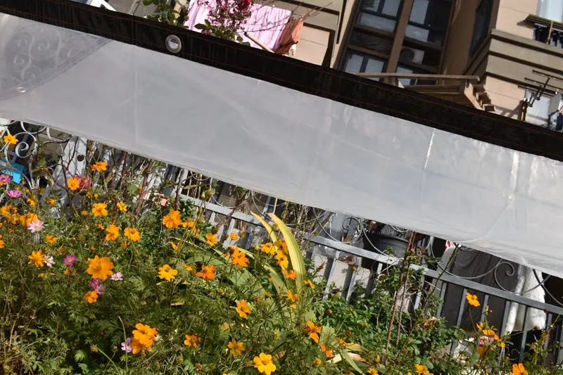 0.1mm PE Plastic Tarpaulin Outdoor Winter Snow Tarp Garden Patio Plants Cover House Tarp Pergolas Canopy ,Pets House Raincover
