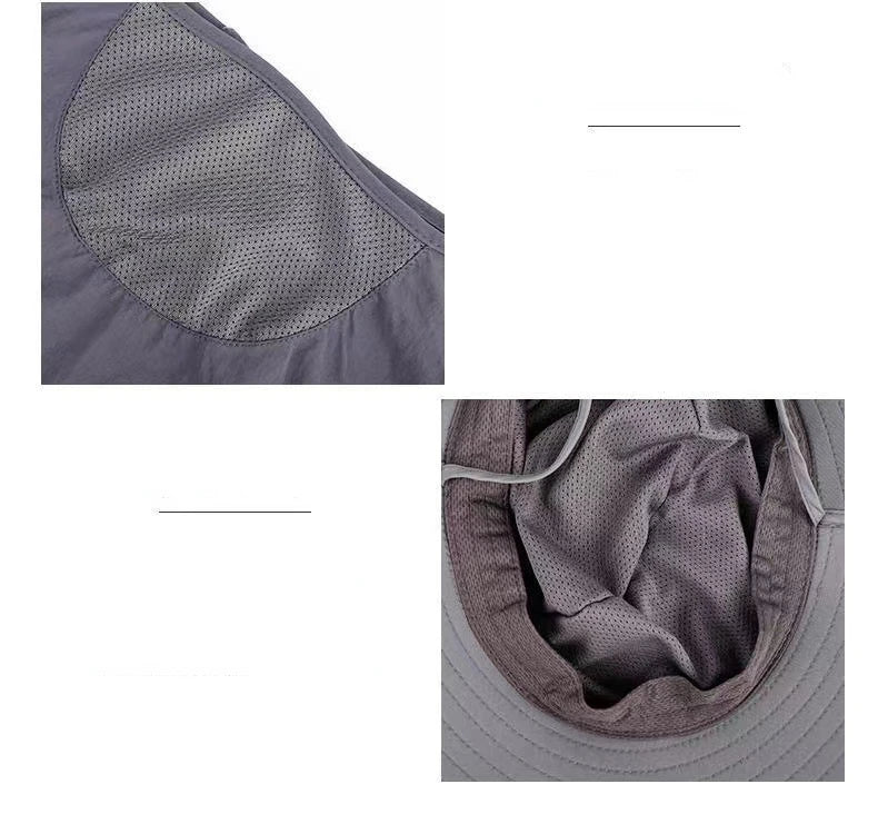 Sunscreen fishing Hat mosquito repellent Breathable hiking sun hat Face covering detachable UV resistant shawl hat Quick Drying