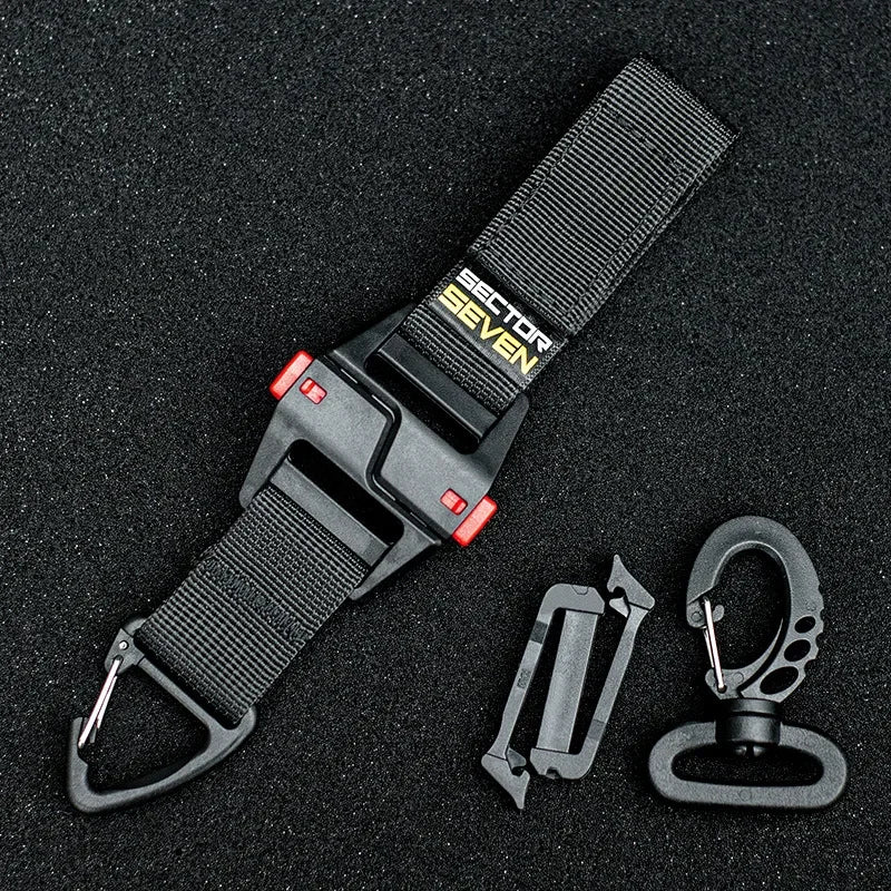 Tactical Multipurpose Triangle Quick Detachment Buckle Belt Quick Hanging Single Hook Survival Keychain EDC Quick Release Buckle