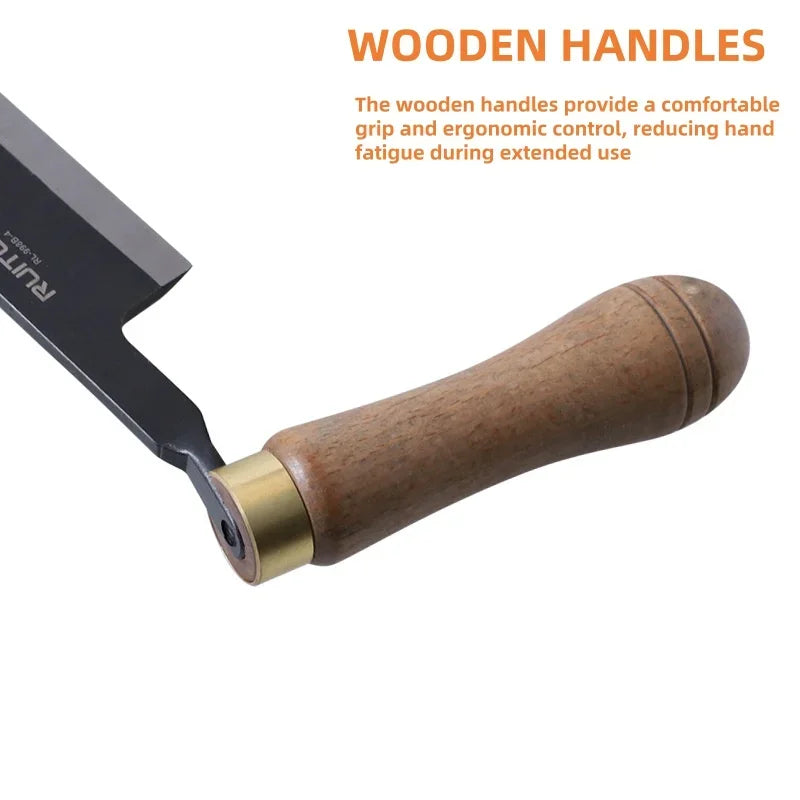 4/6/8 Inch Woodworking Straight Line Draw Knife Multifunctional Carpentry Shovel Tree Peeling Planer Carbon Steel Bark Scraper