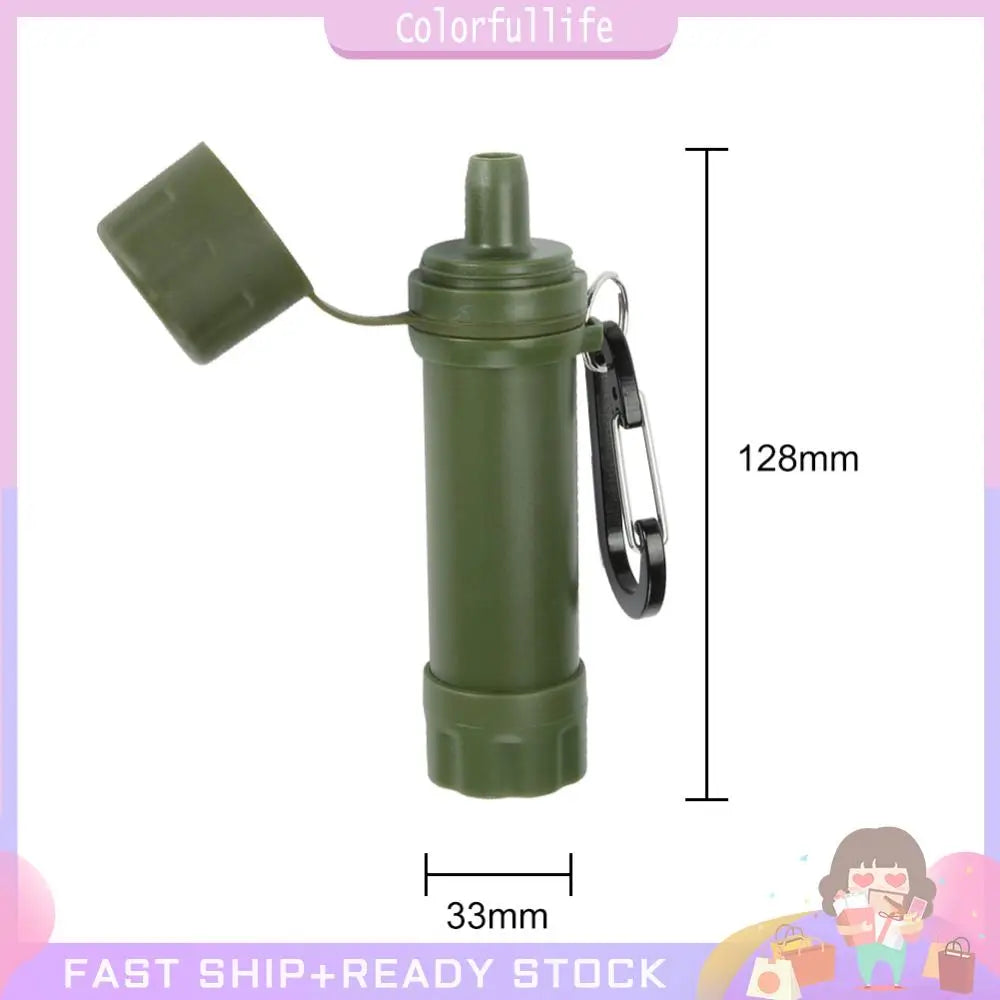 Personal Wild Life Emergency Water Filtering Tools Survival Water Purifier Straw for Outdoor Camping Hiking Hunting