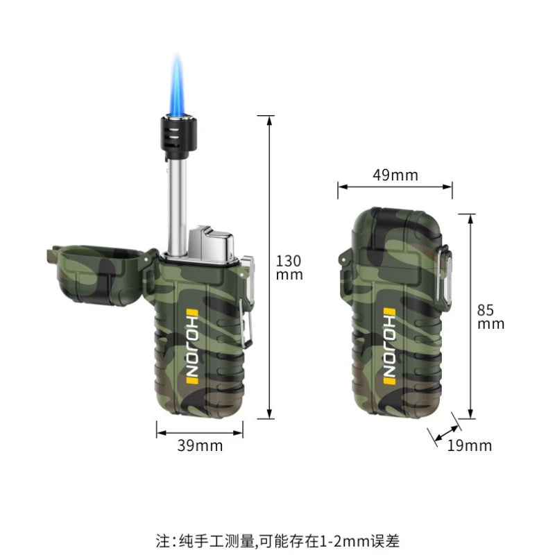 Outdoor Camping Sealed Waterproof Lighter Lighter Lightweight Portable Retractable Ignition with Lanyard Inflatable Lighter