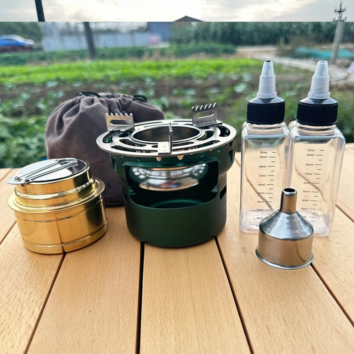 Outdoor Portable Mini Alcohol Stove High-temperature Alcohol Stove Accessories Water Heating Stove Camp Cooking Supplies