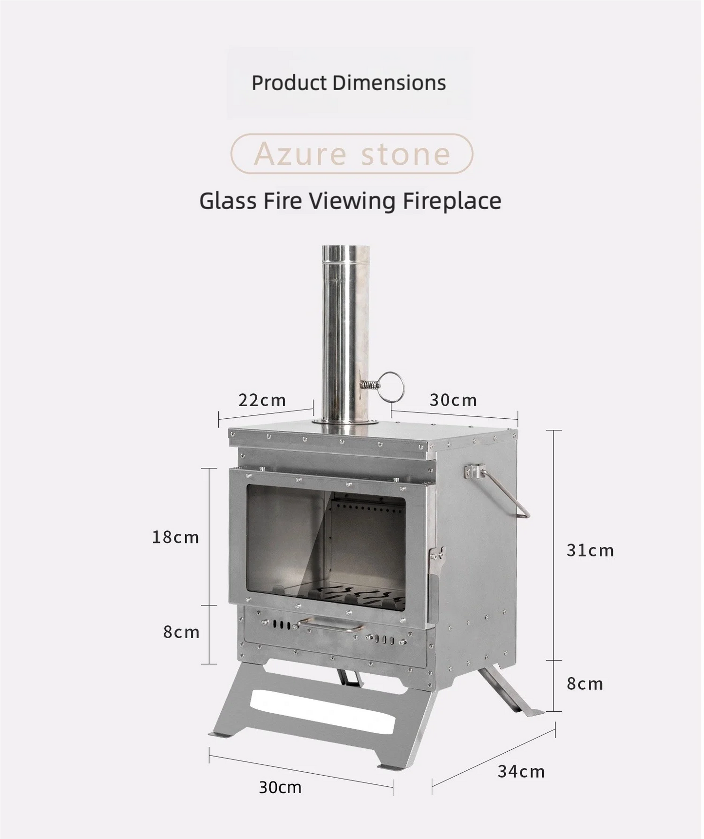 Stainless Steel Smokeless Fireplace Multifunctional Tent Firewood Stove Camping Firewood Stove Portable Heating Stove