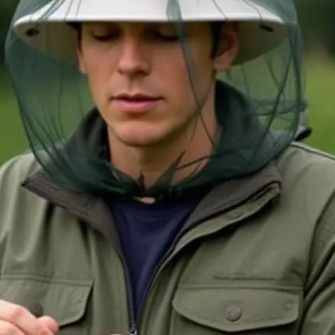 Fishing Anti Mosquito Insect Hat Fishing Hat Bug Mesh Head Net Face Protector Camping Sunshade Hats Outdoor Travel Camping