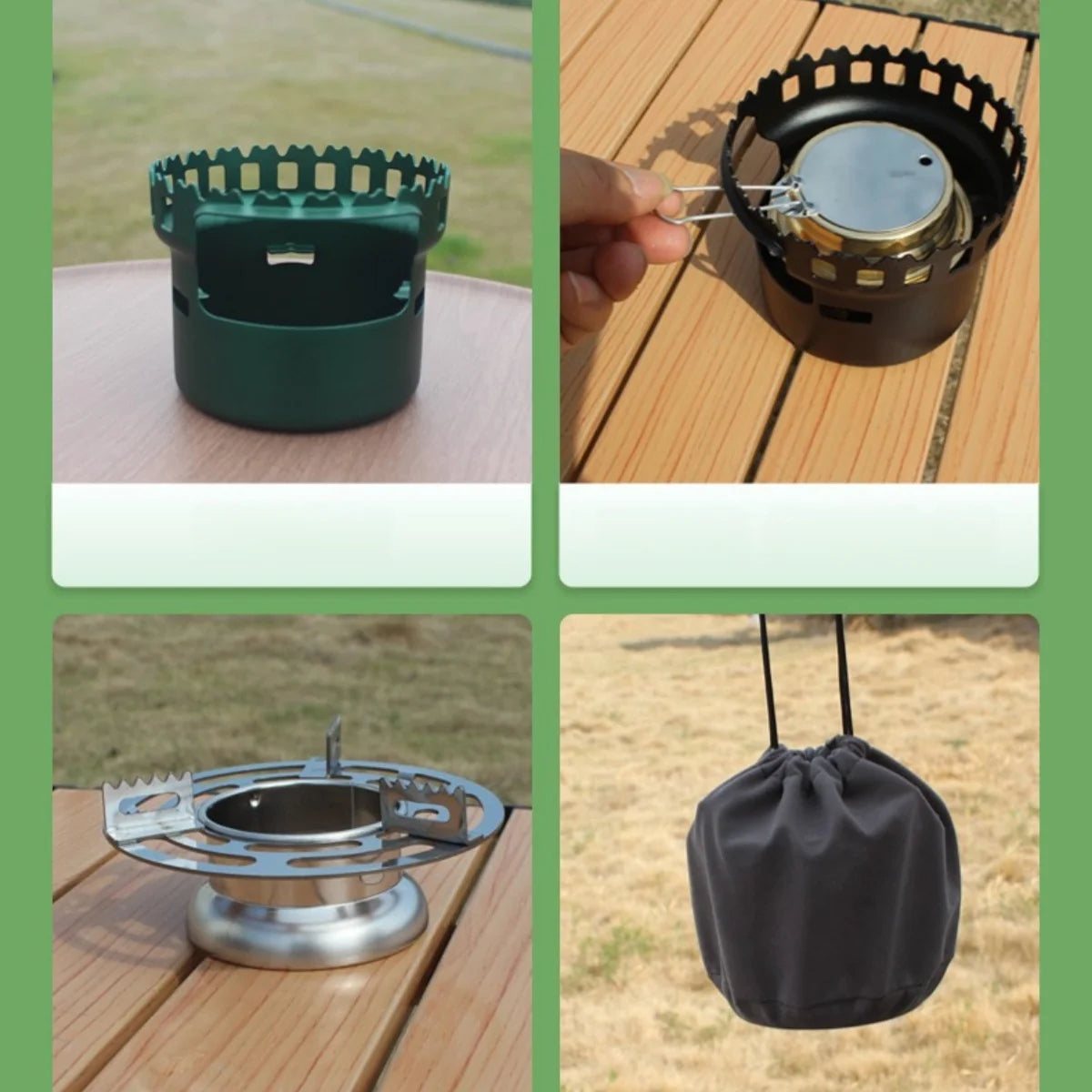 Outdoor Portable Mini Alcohol Stove High-temperature Alcohol Stove Accessories Water Heating Stove Camp Cooking Supplies