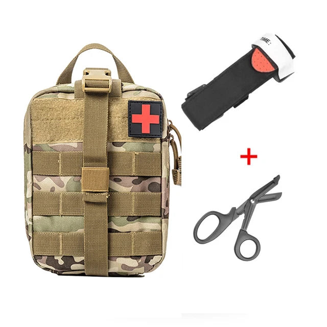 First Aid Kit Tourniquet Molle Survival Set Pouch Nursing Holder Scissors Bag Outdoor Equipment spinning