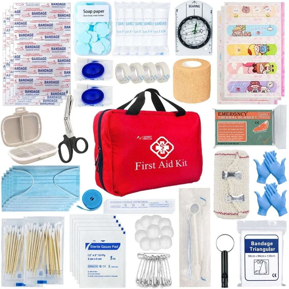 First Aid Kit 26-330 Piece All-Purpose Tactical  Emergency Kit In The Car Acessories Survival Kits Camping Medical Bag