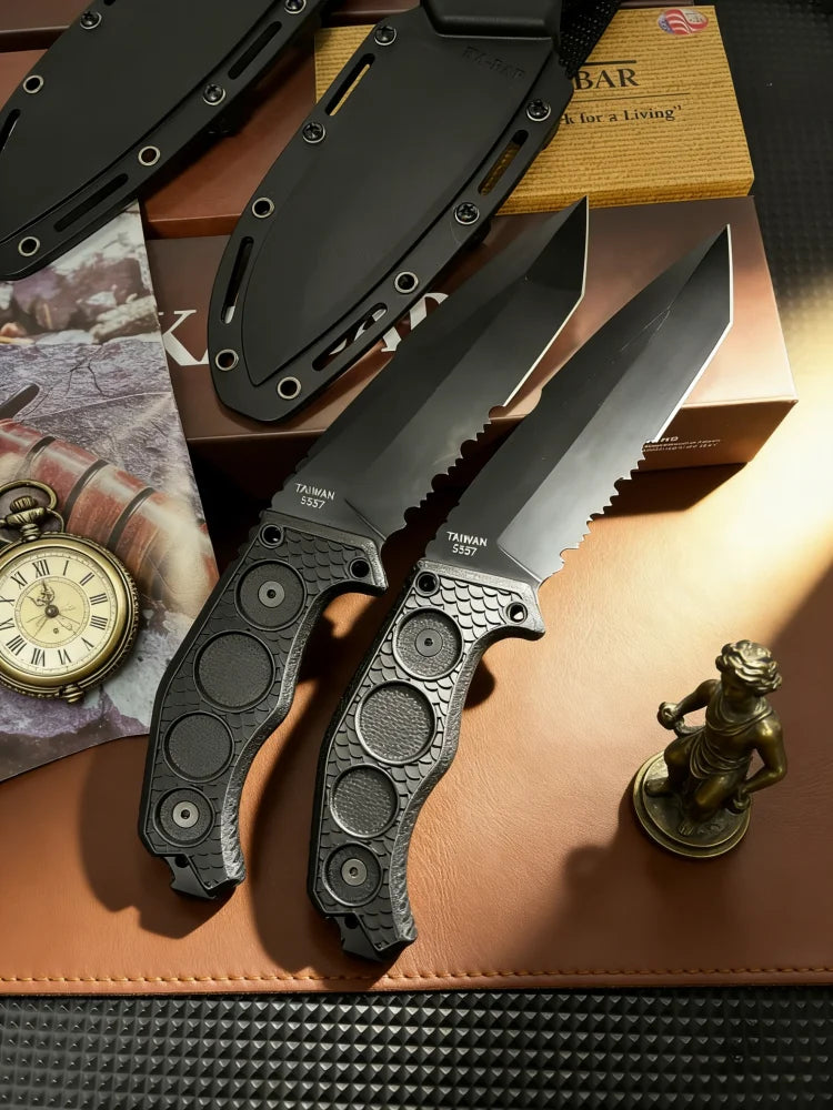 KA5557- Field tactical small straight knife, camping adventure knife, mountain climbing and fishing rescue tool, Fruit knife