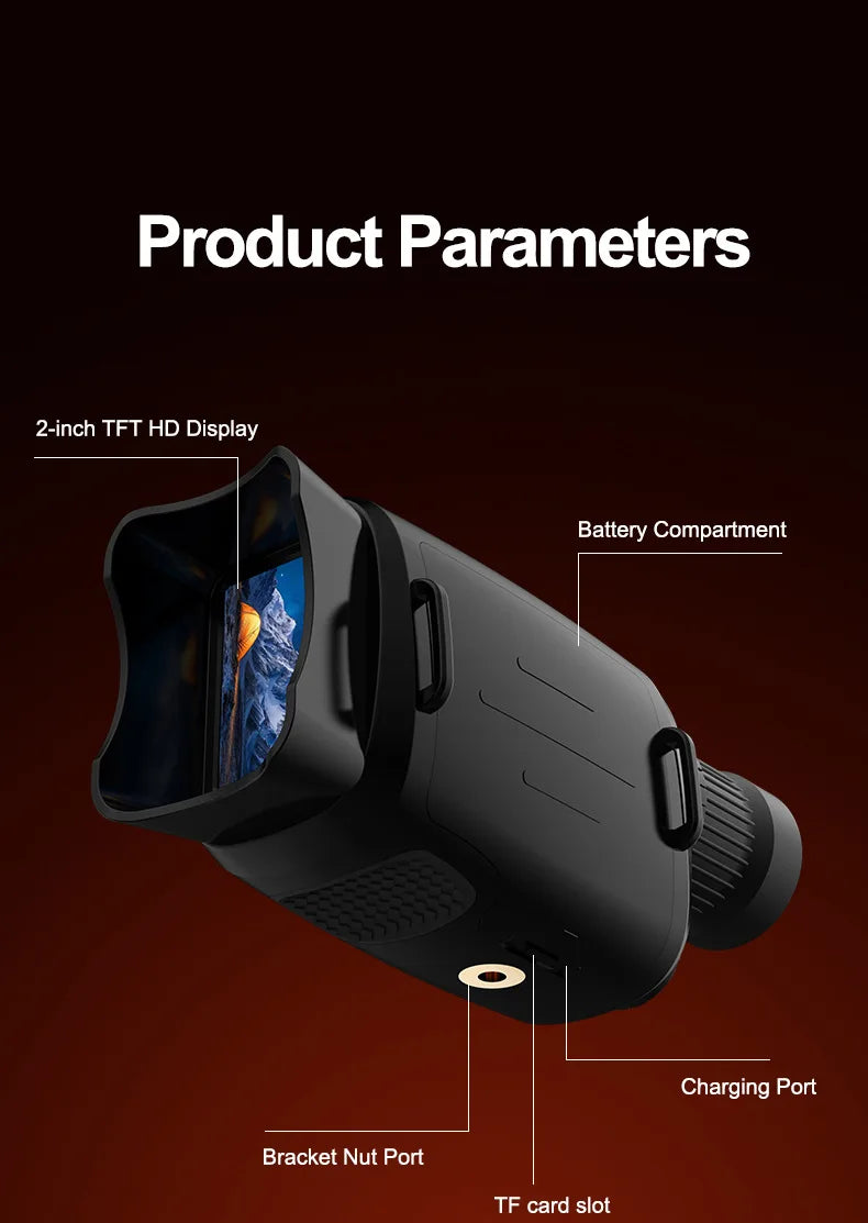 Monocular Night Vision Device 16X Digital Zoom 1080P HD Infrared Camera Hunting Telescope Outdoor Search Full Darkness 300m