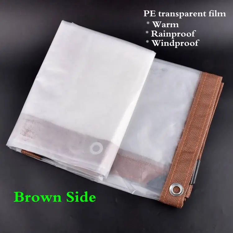 0.1mm PE Plastic Tarpaulin Outdoor Winter Snow Tarp Garden Patio Plants Cover House Tarp Pergolas Canopy ,Pets House Raincover