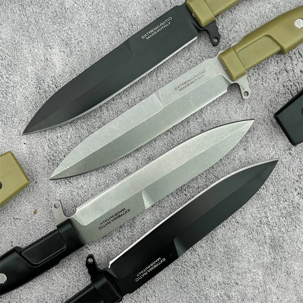 Extrema Ratio Fixed Blade Knife with Sheath 8Cr13Mov Steel Blade Nylon Fiber Handle Outdoor EDC Camping Knife Hunting Knife