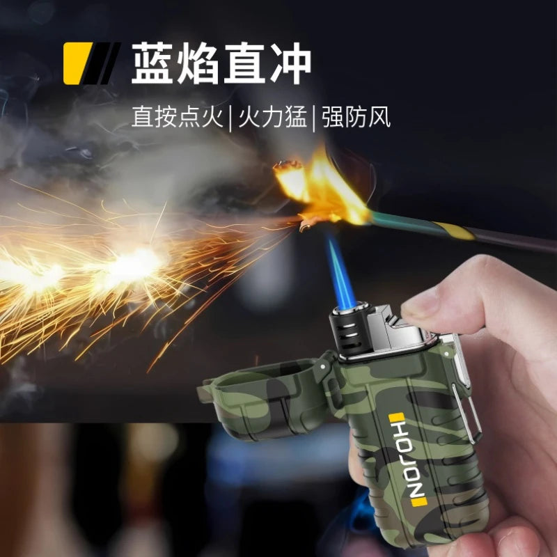 Outdoor Camping Sealed Waterproof Lighter Lighter Lightweight Portable Retractable Ignition with Lanyard Inflatable Lighter