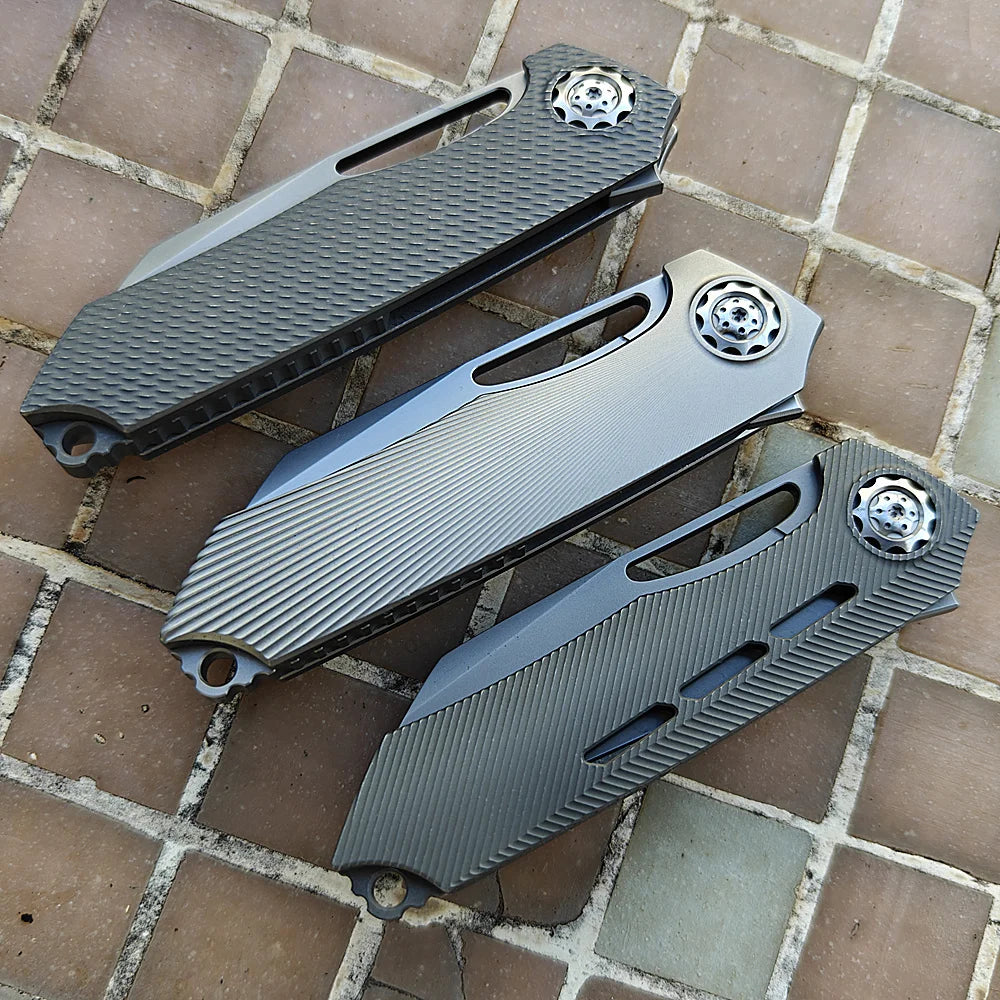 New Neutralizer JUFULE Made Titanium Handle Ceramic Bearing Pocket EDC Tool Kitchenware Hunt Camping 154CM Outdoor Folding Knife