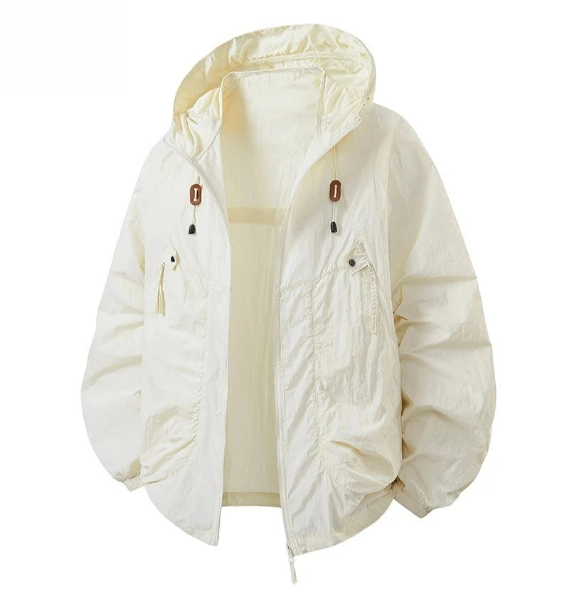 Men's Fishing Hooded Jacket Hiking Mountain Sport Waterproof Lightweight Windbreaker Rain Shell 2025 Camping Sun-proof Raincoat