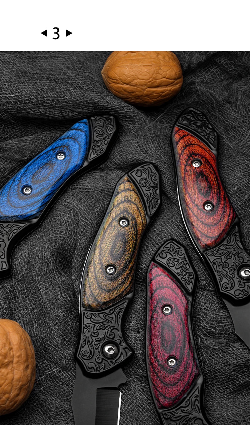 Portable Outdoor Folding Knife for Camping, Mini Household Stainless Steel Fruit Knife, Letter Opener Folding Knife