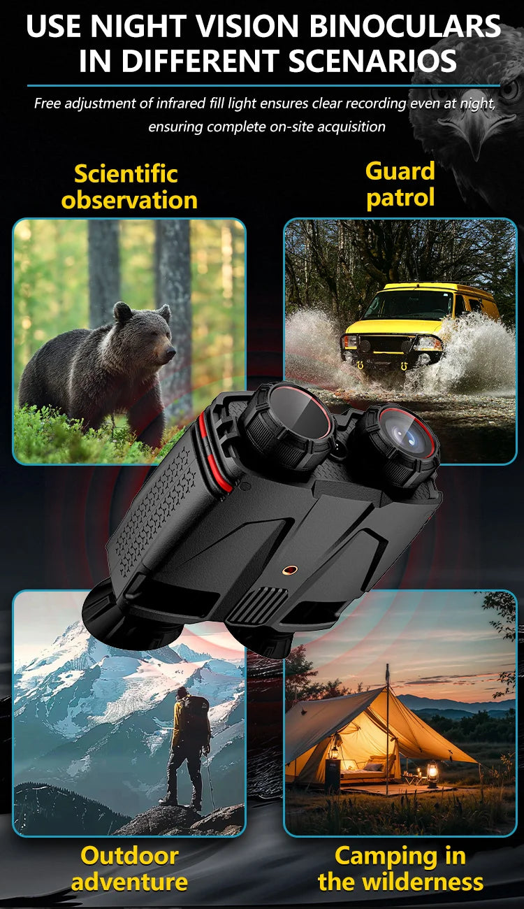 NVC800 WIFI Compact Thermal Monocular 16x Zoom Adjustable Night Vision Goggles Lightweight Thermal Camera for Hunting & Camping