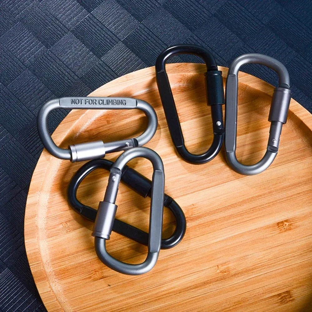 2-6PCS Carabiner Set For Key Camping Survival EDC Outdoor Keychain Clip  Alloy Aluminum Tactical Caribiner Hook Karabiners