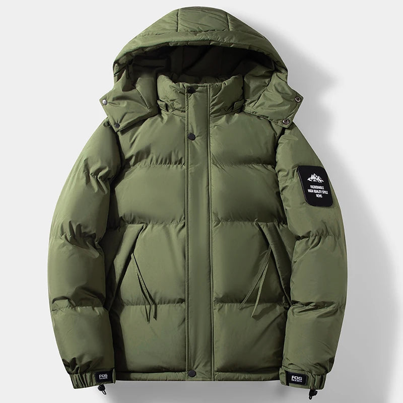 Outdoor Men's Hiking Camping Windproof Breathable Warm Cotton Clothing Winter Comfortable Fashionable and Trendy Hooded Jacket