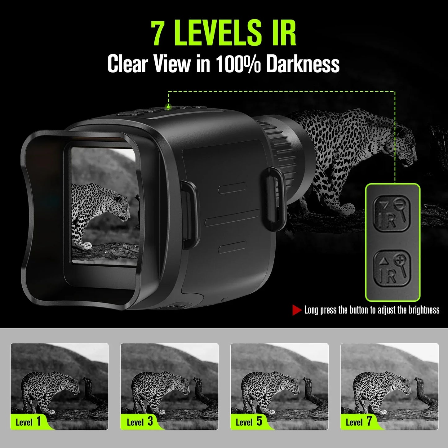 Monocular Night Vision Device 16X Digital Zoom 1080P HD Infrared Camera Hunting Telescope Outdoor Search Full Darkness 300m
