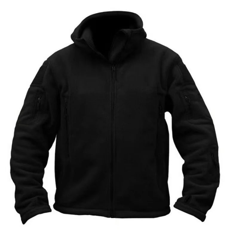 Men Polar Fleece Tactical Winter Autumn Hiking Fishing Camping Trekking Thermal Jackets Outdoor Sports Hood Caro Coat Softshell