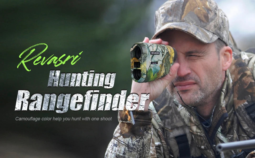 REVASRI Laser Rangefinder 1000M Hunting Range Finder with Rechargeable Battery Outdoor Target Acquisition Technology Monoculars