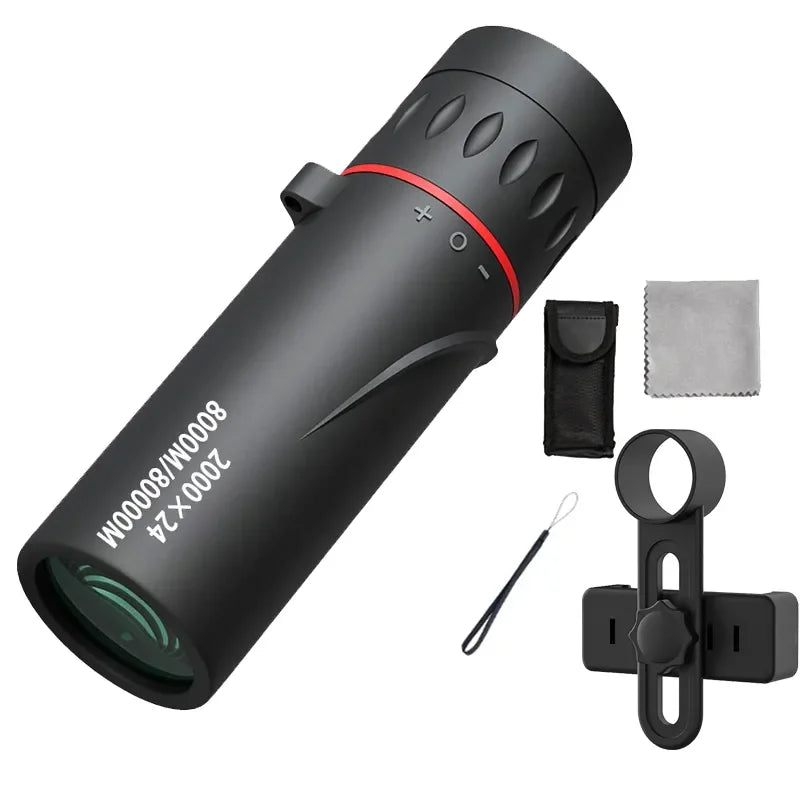 2000x24 Monocular Telescope Mini Portable HD Low Light  Binocular Waterproof Outdoor Camping Climbing Birdwatching Telescopes