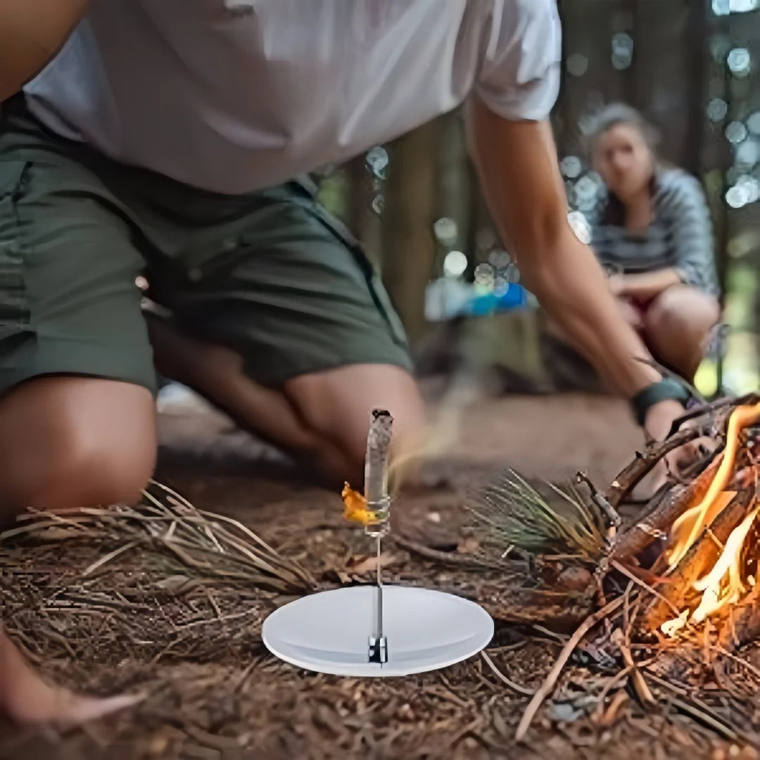 Outdoor Fire Starter Reflective Mirror Solar Windproof Waterproof for Mountain Climbing Camping Survival Fire Cigarette Lighter