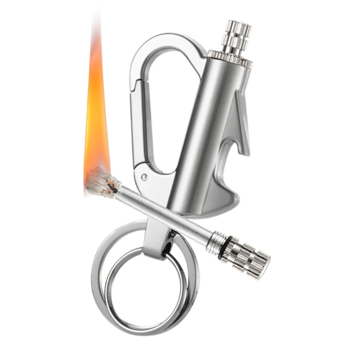 Permanent Match Lighter Keychain Outdoor Emergency Fire Starters Waterproof Cigarettes Flints Keyrings