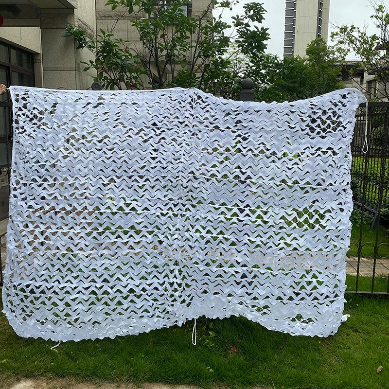 Welead 1.5m White Reinforced Camouflage Net Army Garden Decoration Fence Shade Hiding Mesh Outdoor 2m 3m 4m 5m 6m 7m 8m