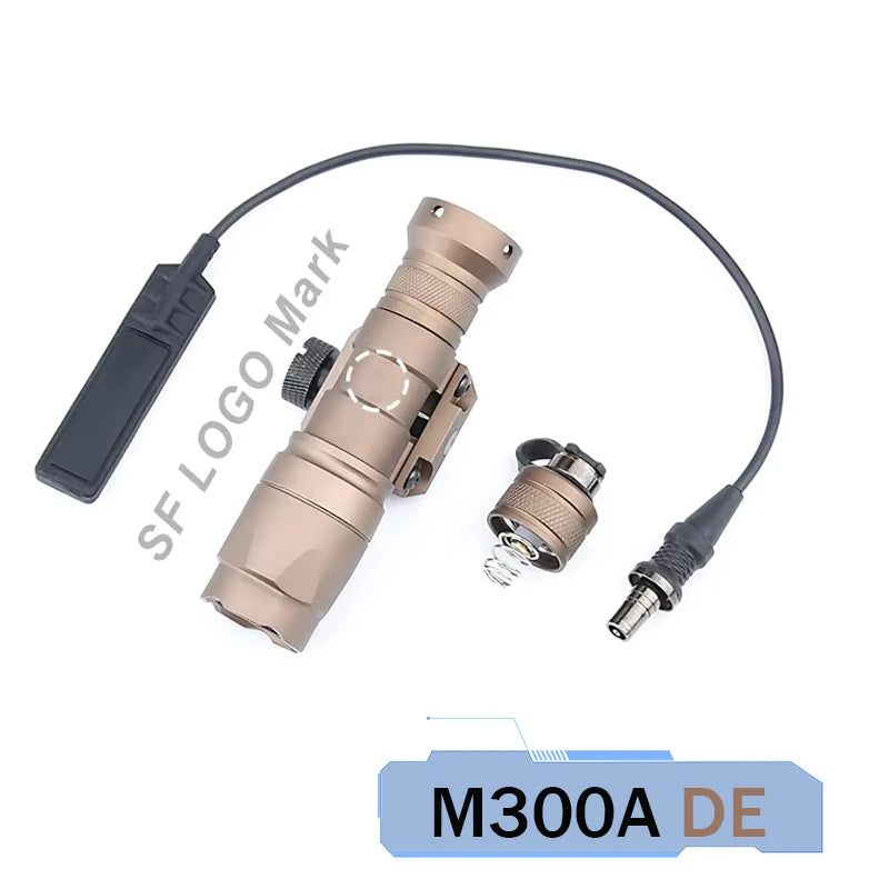 DBAL A2 Red Green Dot Laser Surefi M300 M600 Flashlight Pressure Switch Hunting Airsoft Weapon Light For 20mm MLOK KEYMOD Rail