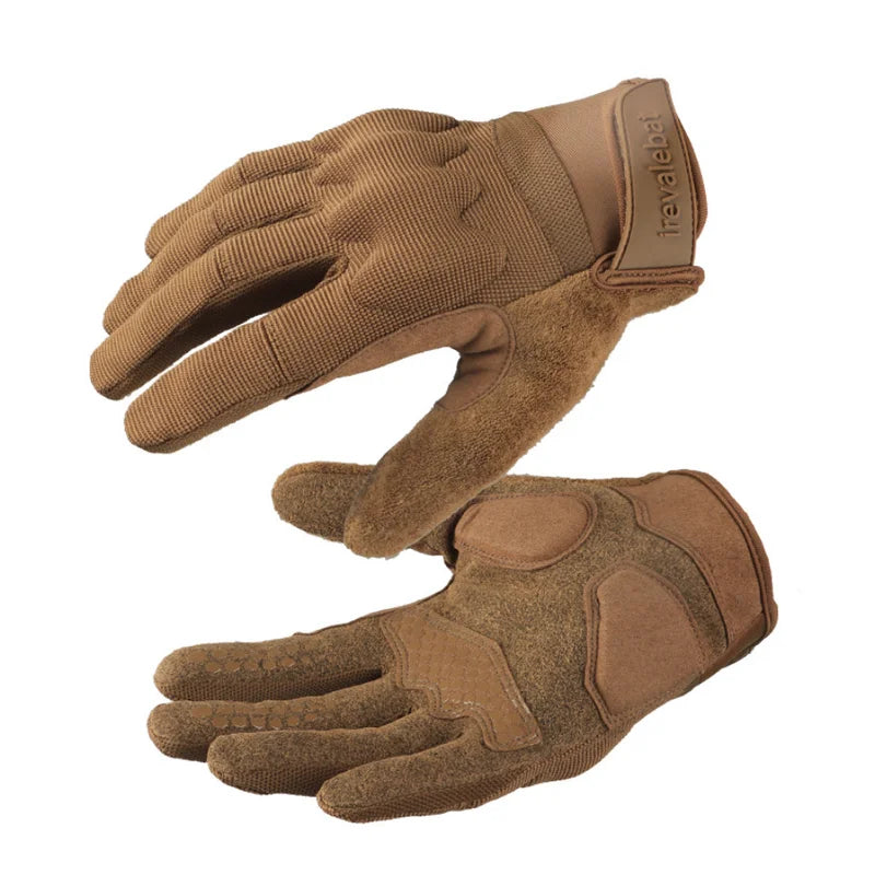 Men Tactical Gloves Touch Screen Cycling Sports Outdoor Motorcycle Riding Bike Running Outdoor Anti Slip Shock Absorption Gloves