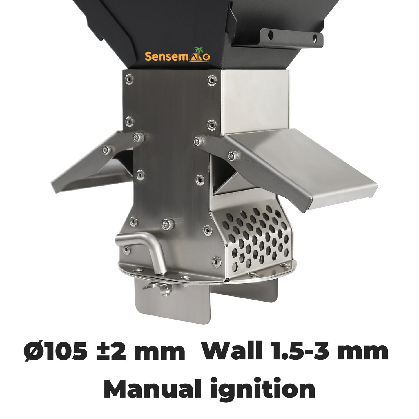 Wood Stove Camping Portable Fire Wood Heater Folding Tent Stove with Pellet Burner Stainless Chimney Outdoor Cooking Heating