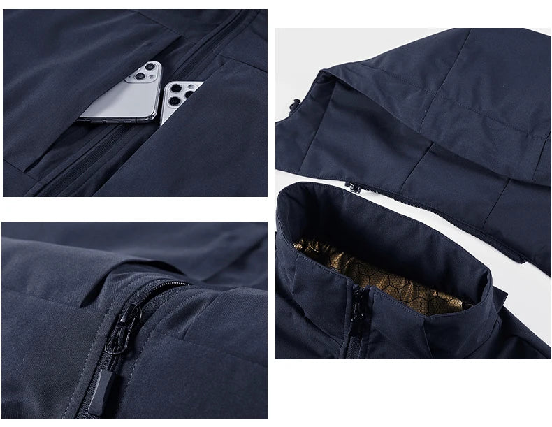 Men's Winter SoftShell Tactical Waterproof Jackets Male Hood Coat Combat Fishing Hiking Camping Climbing Skiing Outdoor Sports C