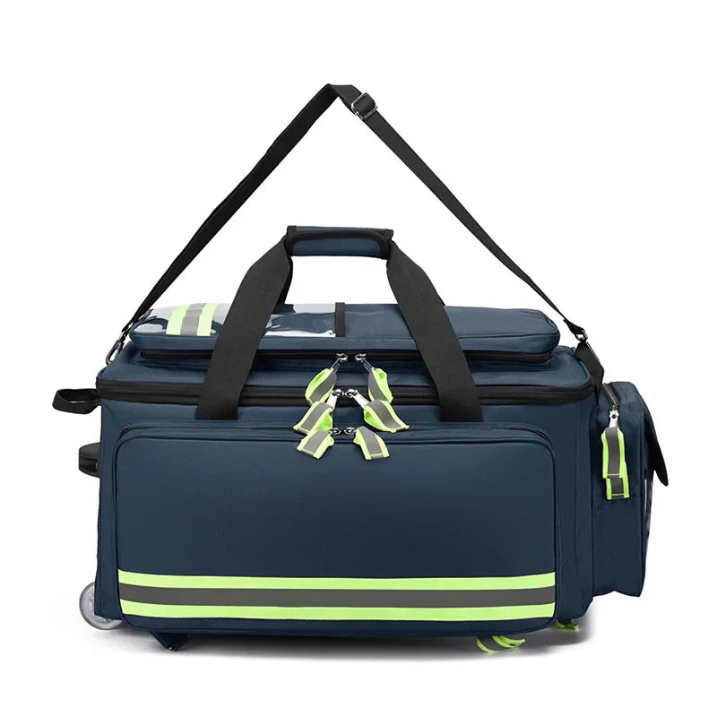 Large Capacity Empty Trolley First Aid Bag Waterproof EMS Backpack for Medical Outdoor Clinic Nursing Earthquake Rescue Kit