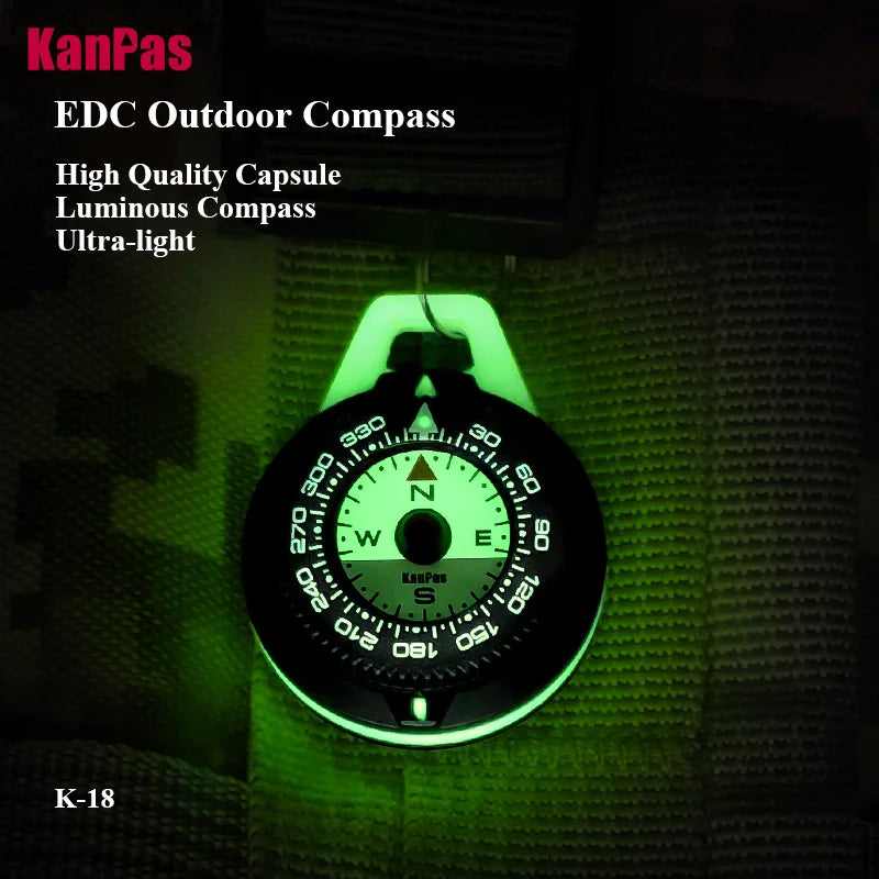 Kanpas EDC Outdoor Compass / Diving compass with Luminous /High Quality compass /Turnable Bezel/K18