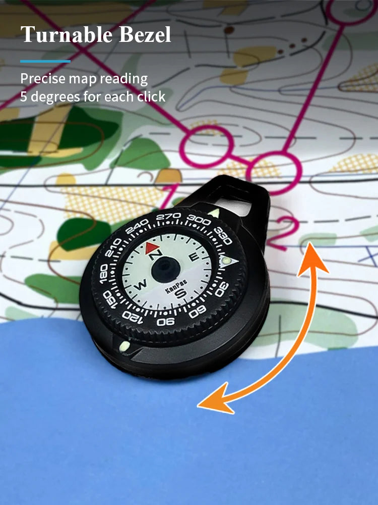 Kanpas EDC Outdoor Compass / Diving compass with Luminous /High Quality compass /Turnable Bezel/K18