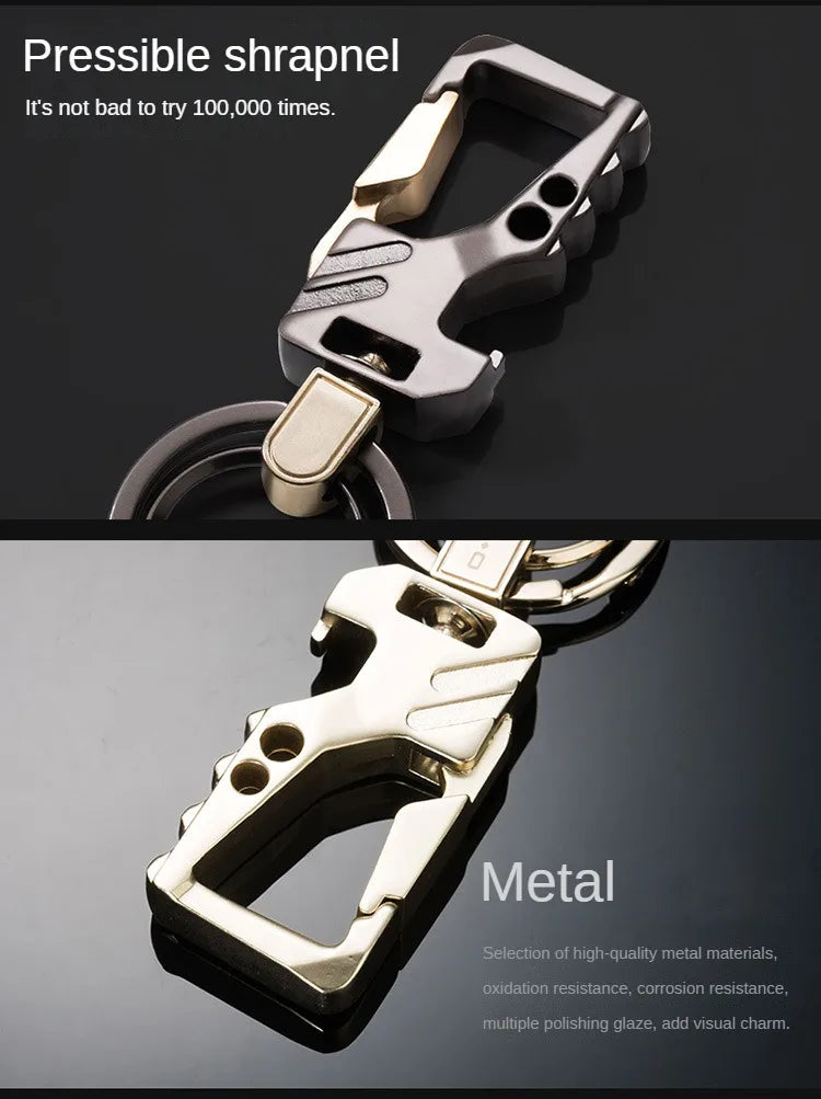 Multifunctional Men's key Chain Metal Waist Belt Clip Anti-lost Buckle Key ring Accessories Car keychain Bottle Opener Pendant