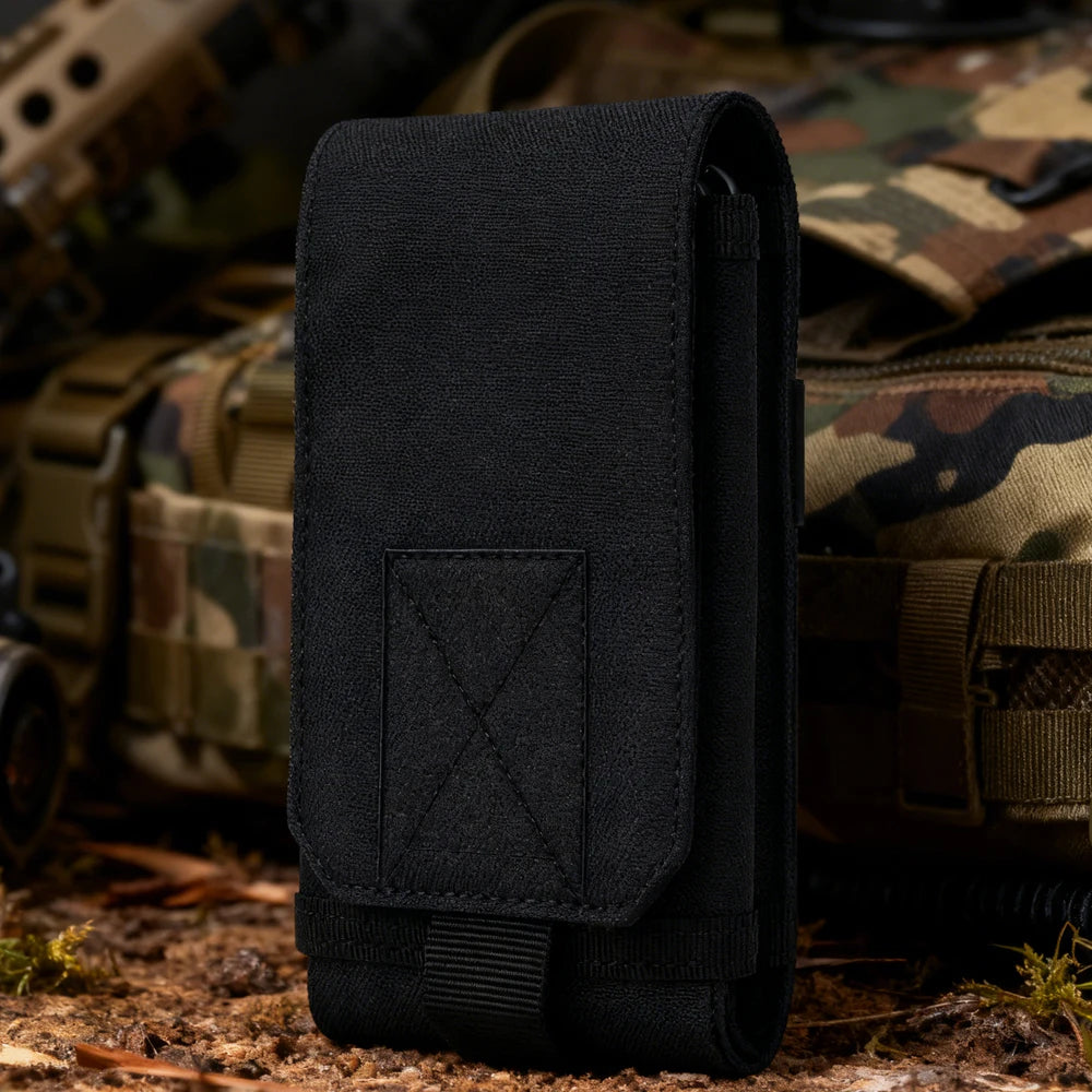 Tactical Phone Pouch Military Nylon Belt Holster Case for Outdoor Sports Camping Hiking Durable Shockproof Phone Bag for Phone