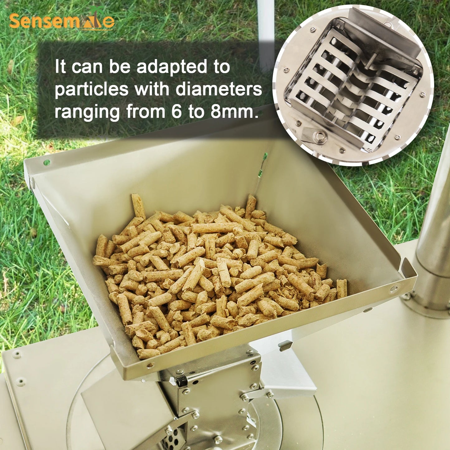 Wood Stove Camping Portable Fire Wood Heater Folding Tent Stove with Pellet Burner Stainless Chimney Outdoor Cooking Heating