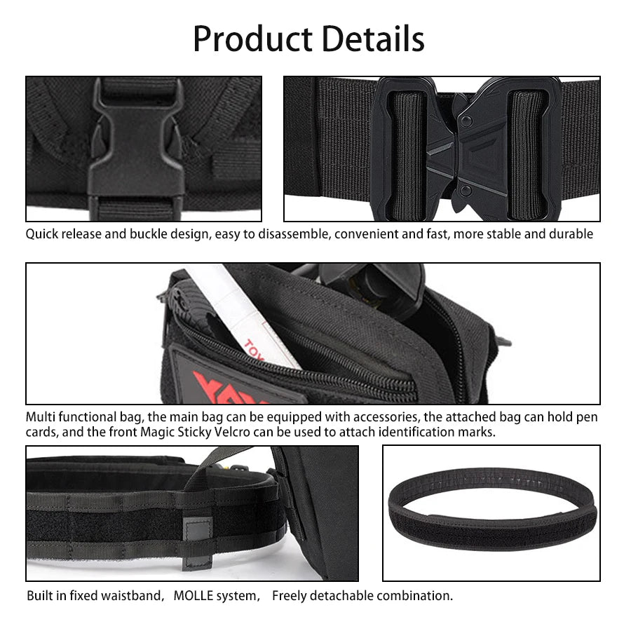 YAKEDA Detachable multifunctional belt suitable for outdoor hiking and camping