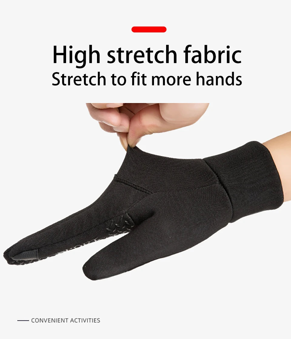 Winter Fishing Gloves Women Men Warm Cycling Protection Anti-Slip Glove for Fishing Touch Screen Two Fingers Cut Outdoor Angling