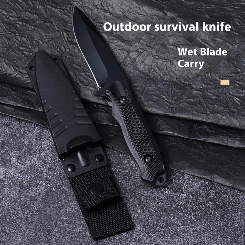 Outdoor Tactical Knife Personal Defense Sharp Diving Utility Knife High Hardness Integrated Dragon Bone Design Survival Tool