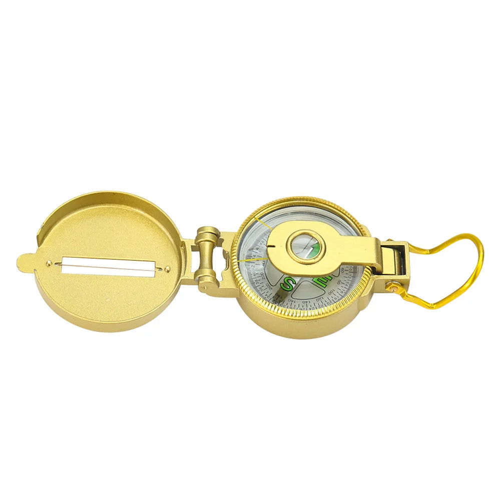 Portable Brass Waterproof Luminous Precision Navigation Compass, Outdoor Camping, Hiking Field Survival Adventure Tool