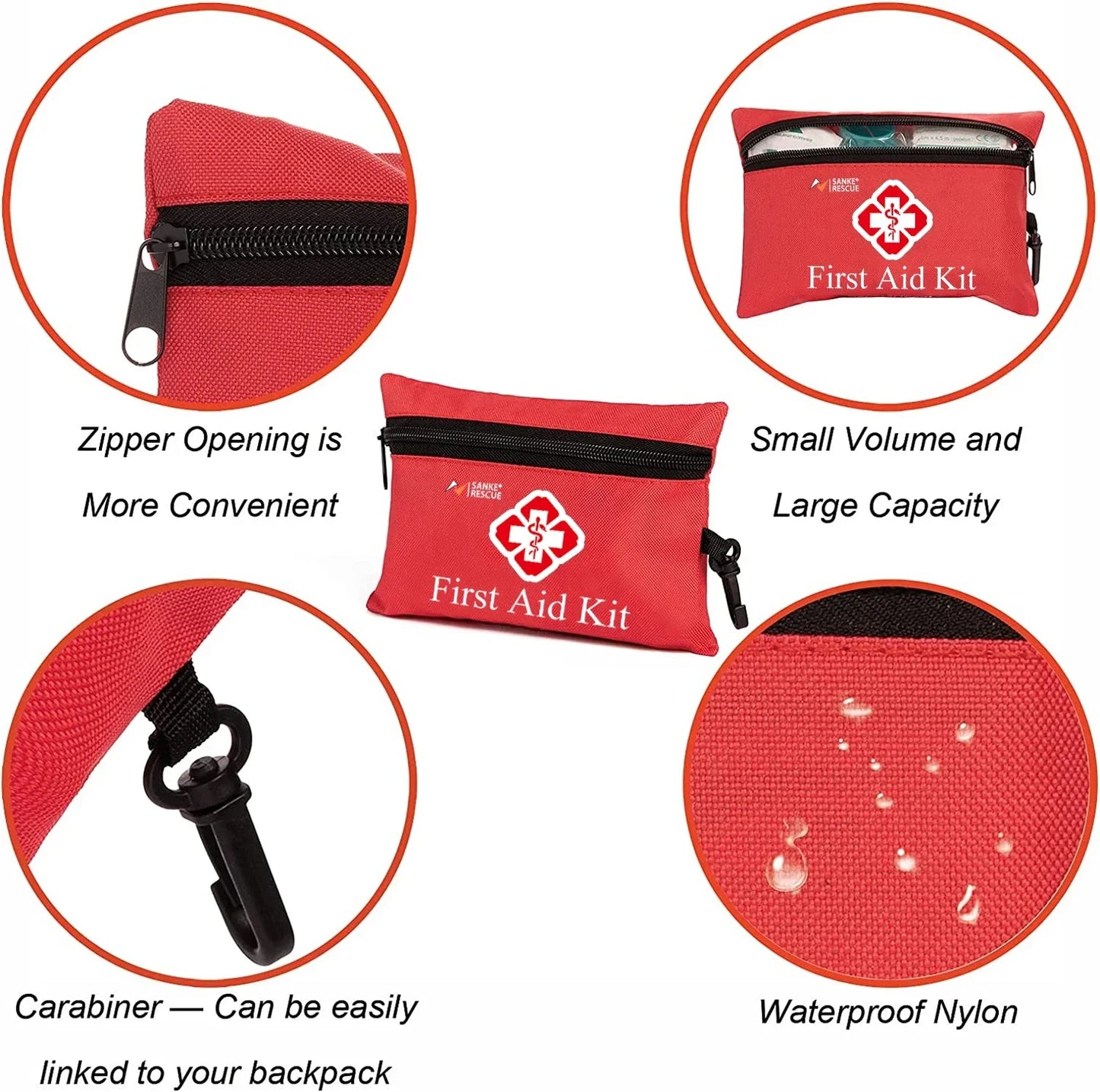 First Aid Kit 26-330 Piece All-Purpose Tactical  Emergency Kit In The Car Acessories Survival Kits Camping Medical Bag