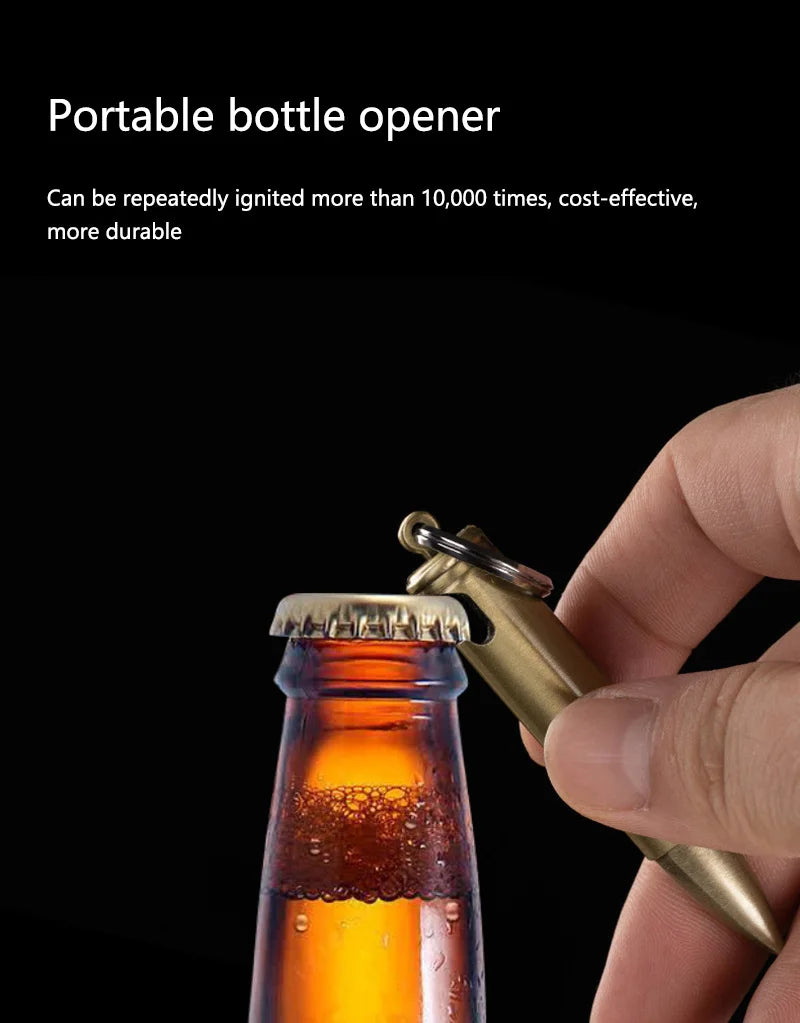 Metal Keychain Match Lighter, Portable Retro Waterproof Lighter, Emergency Survival Equipment Lighter Barbecue Camping Gifts