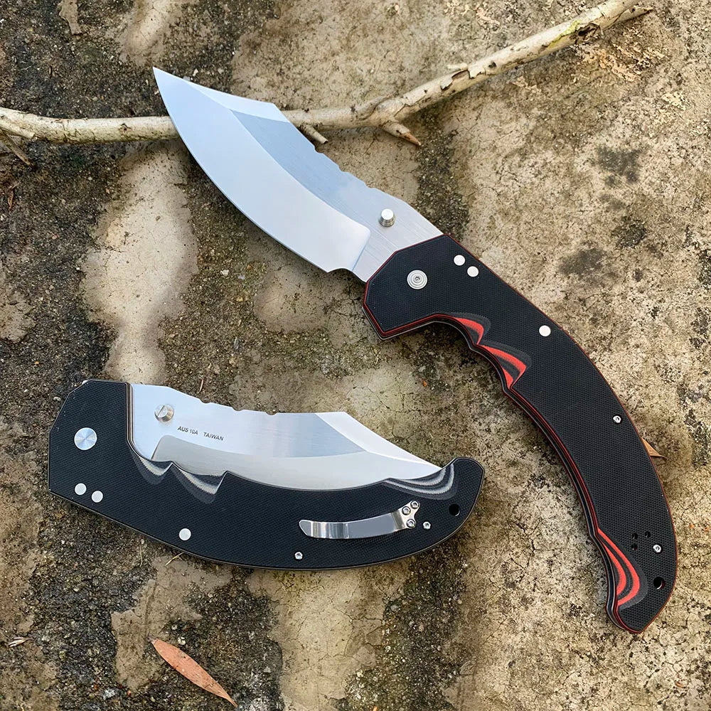 Mayhem Tactical Folding Knife Military Combat Hunting Knife AUS10A Blade Outdoor Portable Camping Survival Knives Jackknife